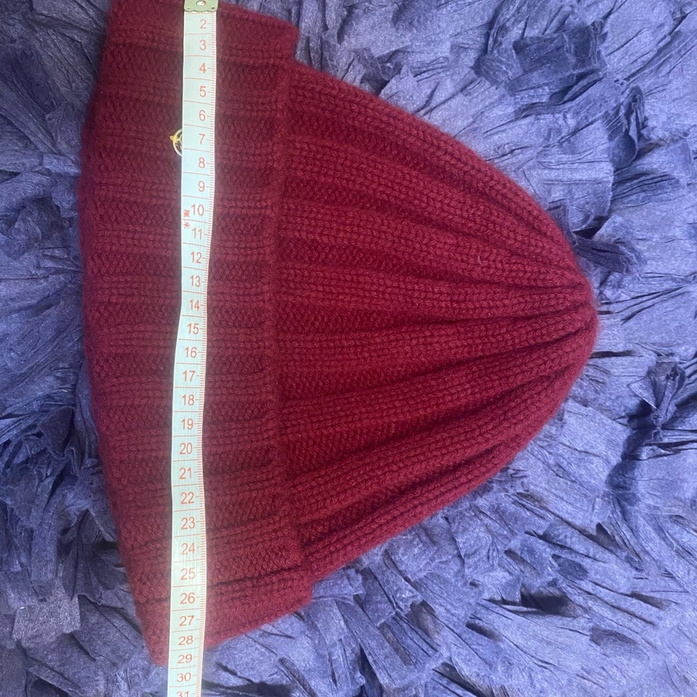 Chaos cashmere/wool hat and plaid scarf - Picture 4 of 7